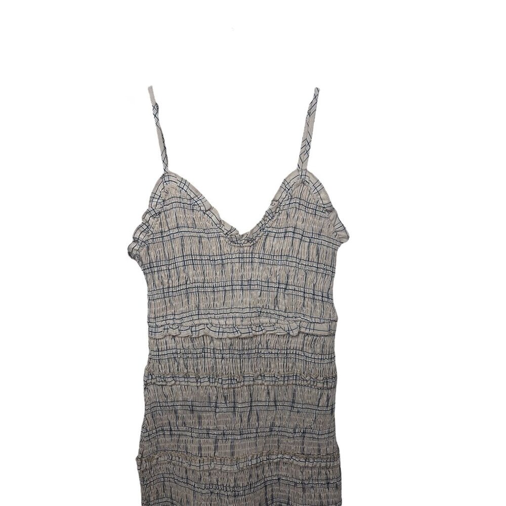 Lulus Out and About Blush Plaid Smocked Ruffled Mini Dress Size small - Picture 10 of 13